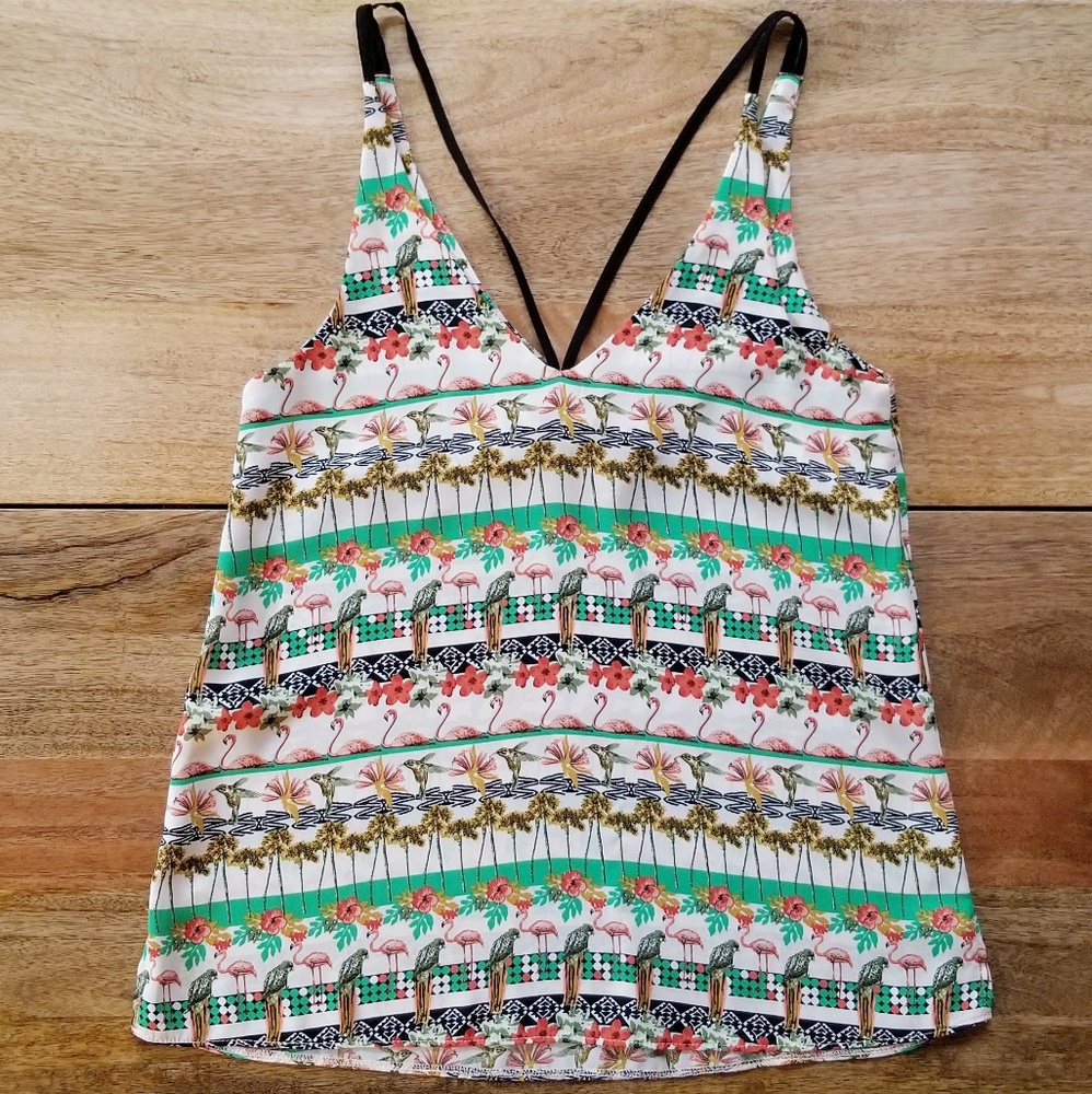 Topshop Double Strap V-Back Camisole